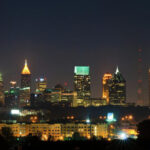 Atlanta skyline at night