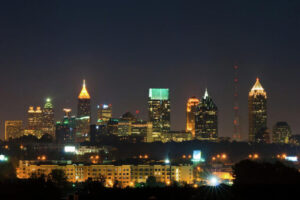 Atlanta skyline at night